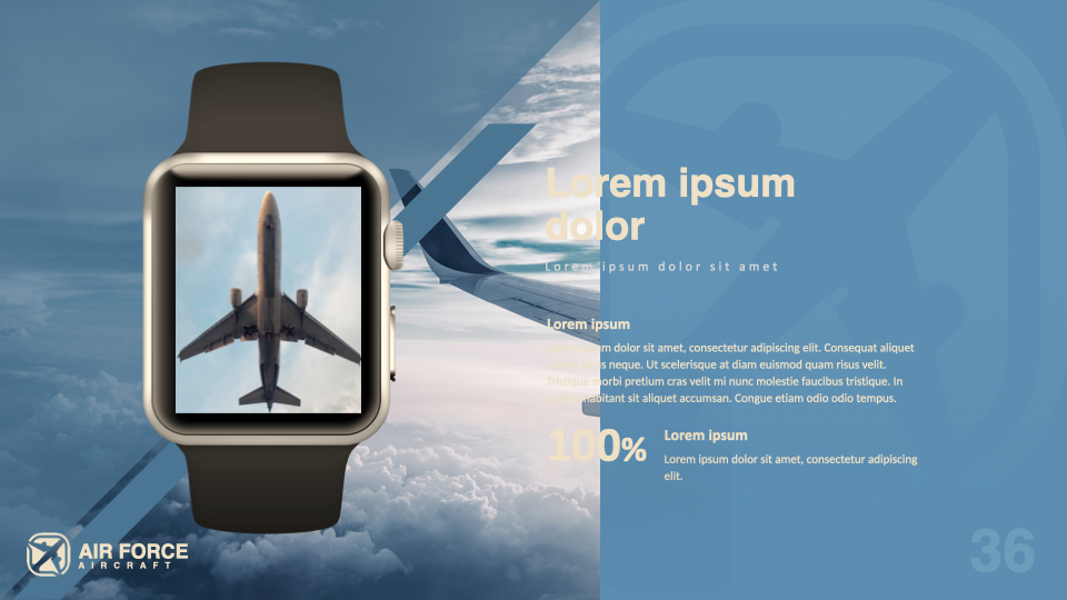 AirForce Military Presentation is a mobile friendly template with an adaptive design.