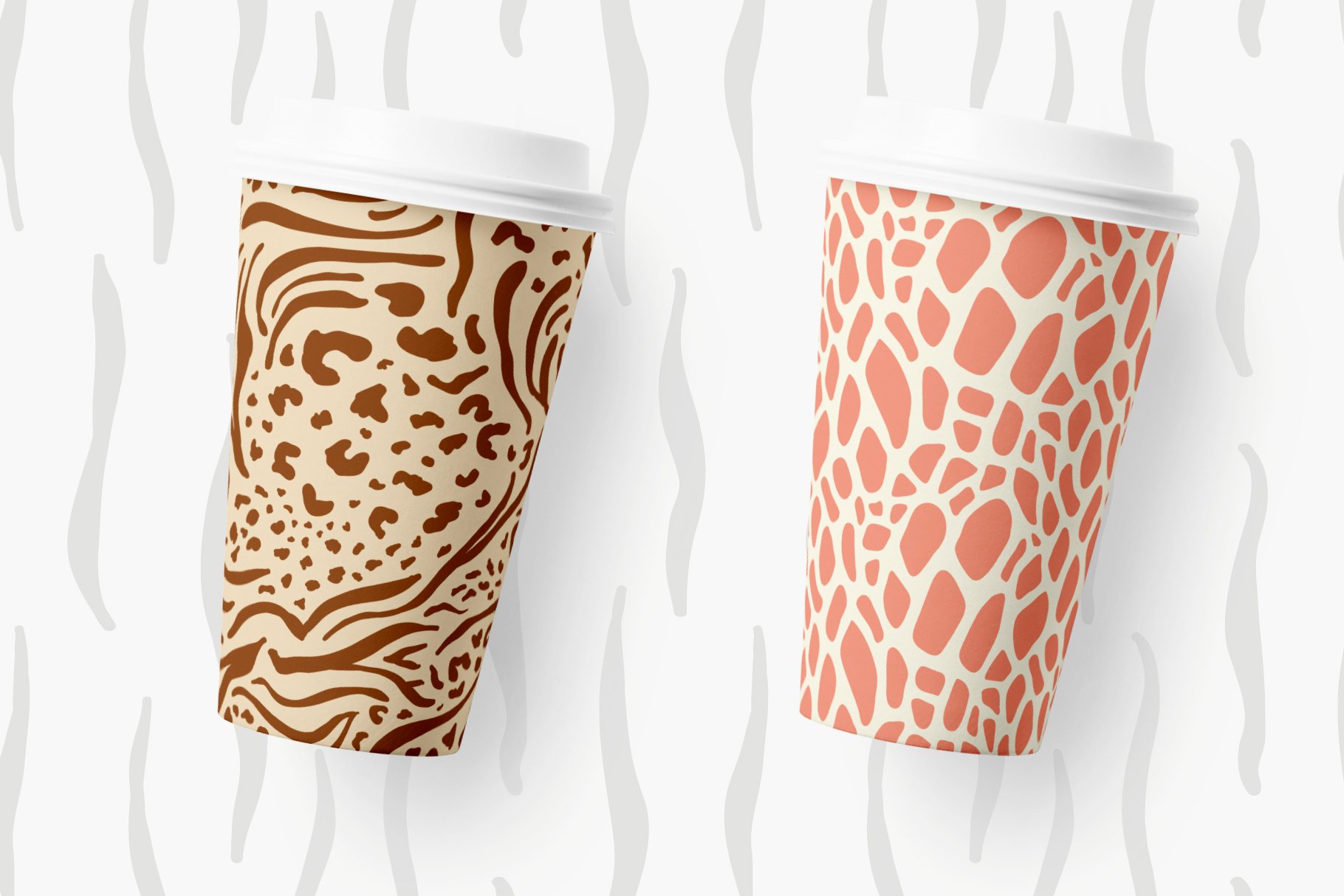 Cow prints for a paper cups.