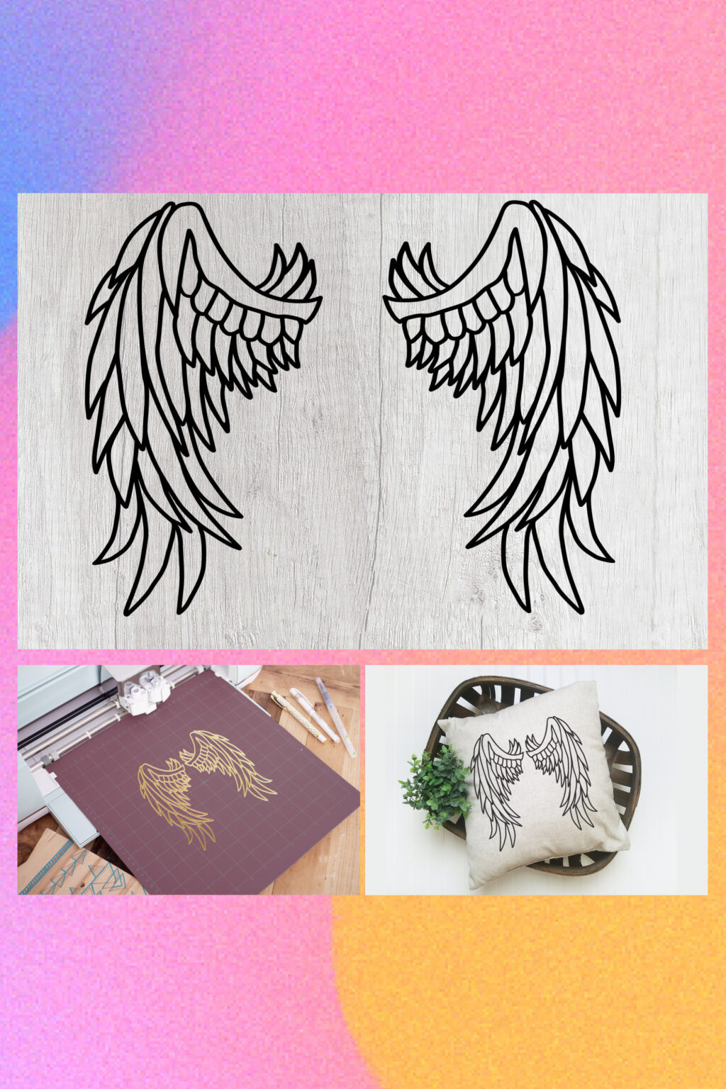 Angel Wings SVG, Angel Wings Cricut File, Silhouette File – MasterBundles