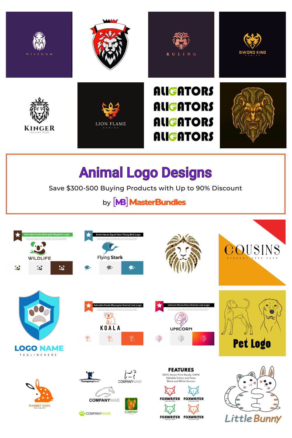 animal logo designs pinterest image.