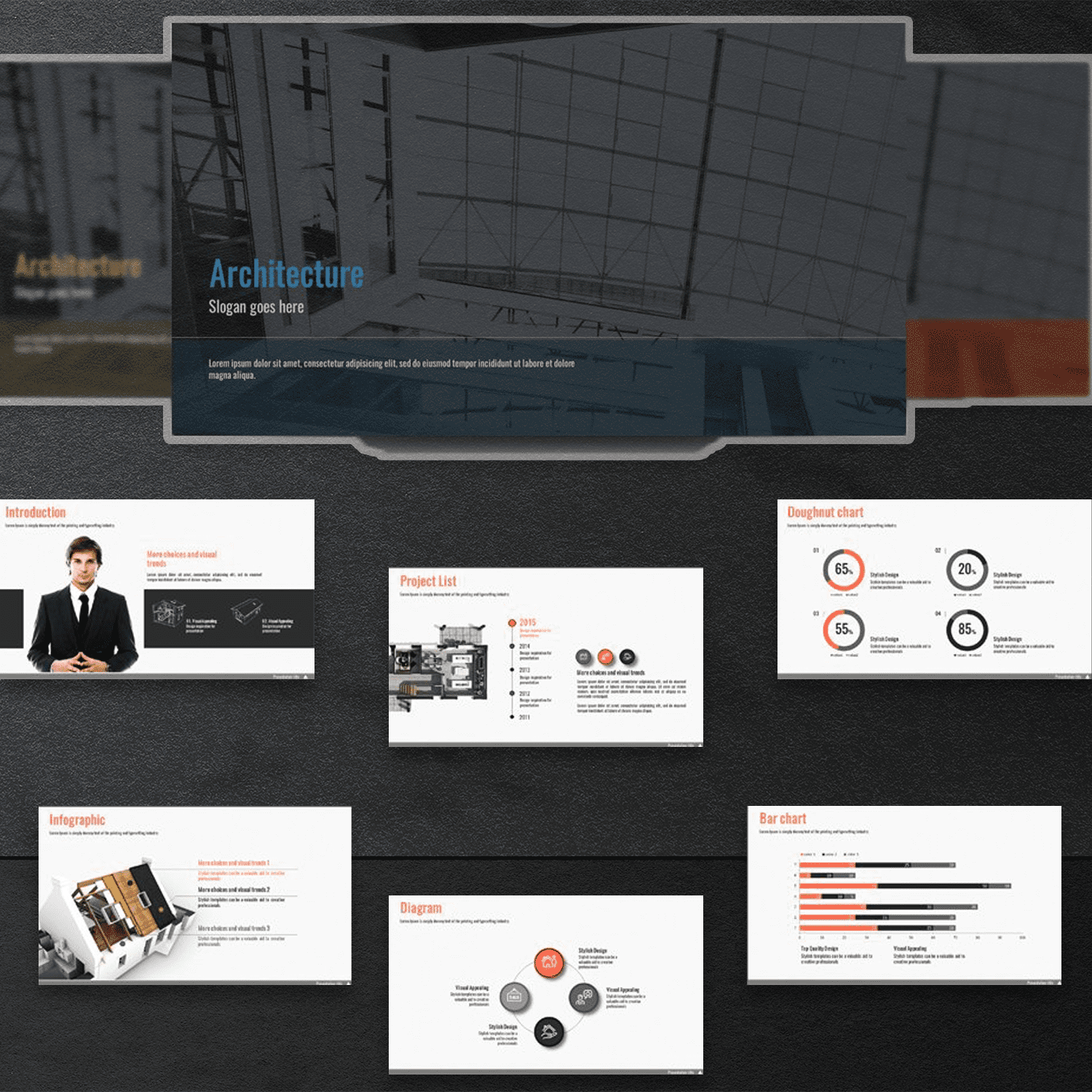 This Architecture presentation template is designed for those who are looking for templates that fulfills their specific industrial needs.