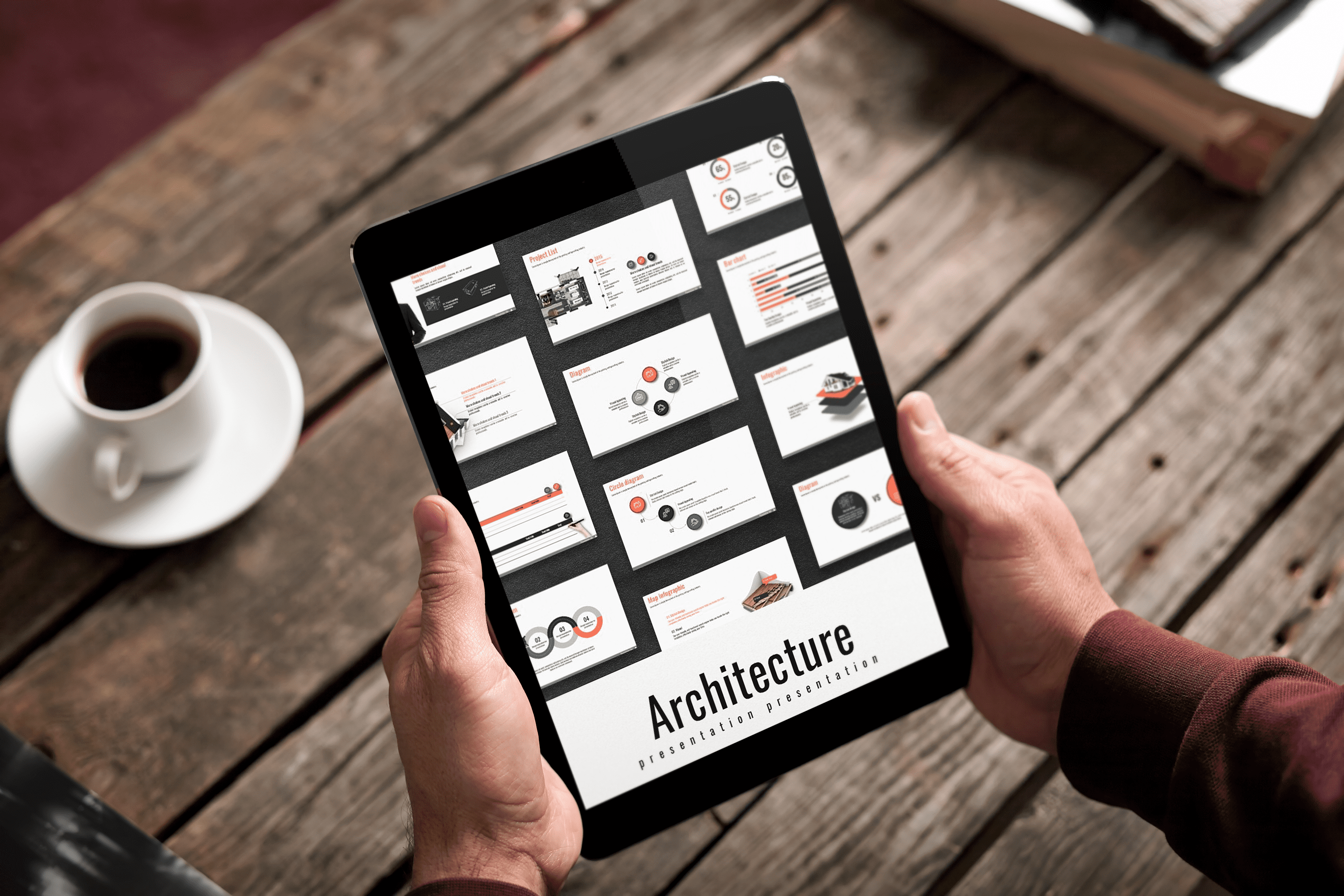 Architecture - mockup on the tablet.