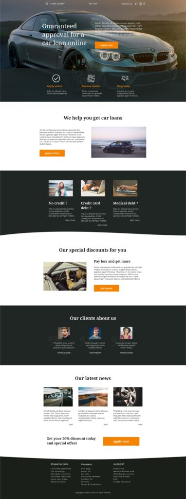Automotive Landing Page Template – MasterBundles