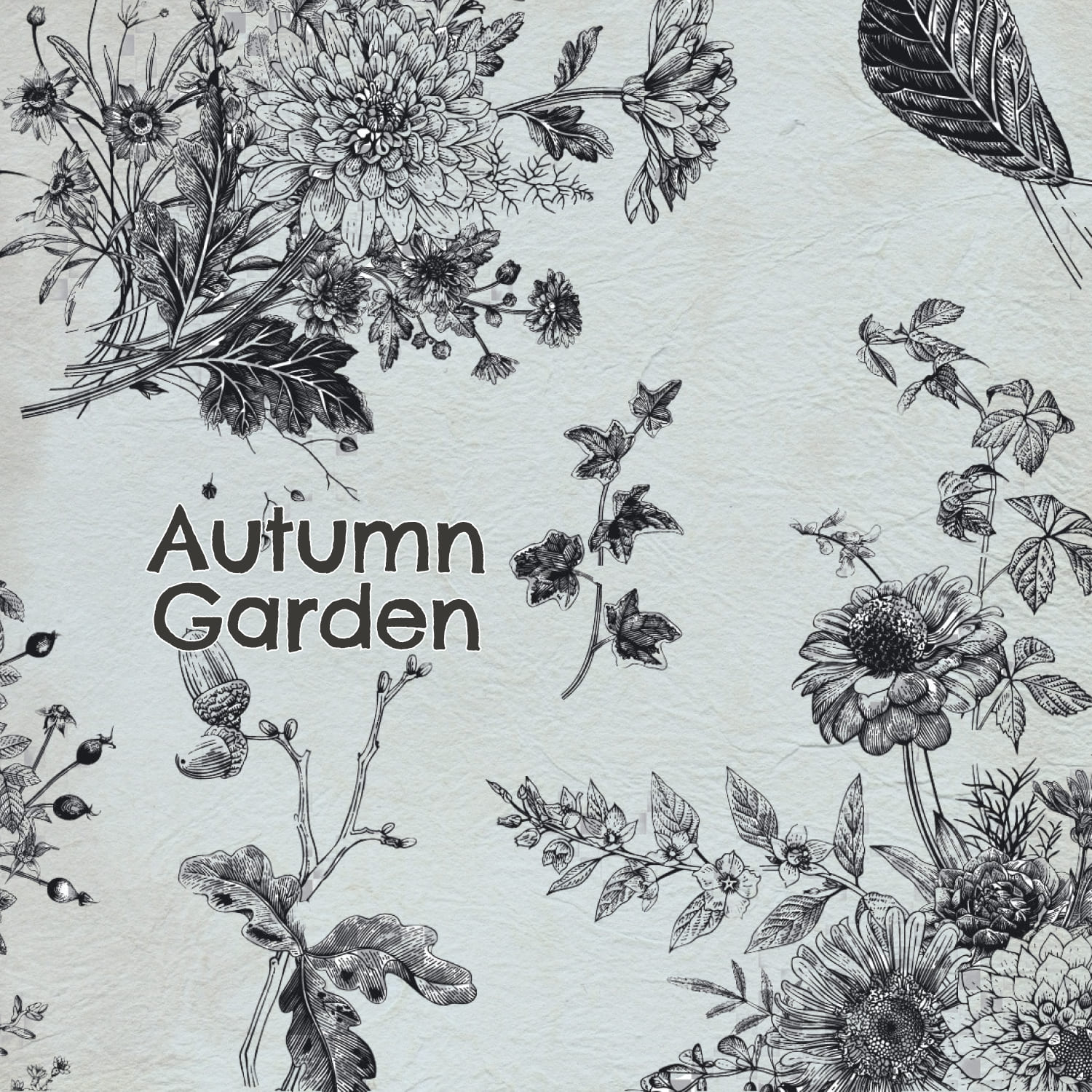 Autumn Garden. B&W - preview image.