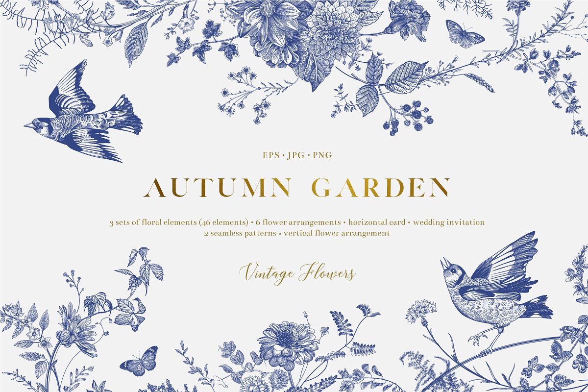 Cover image of Autumn Garden. B&W.