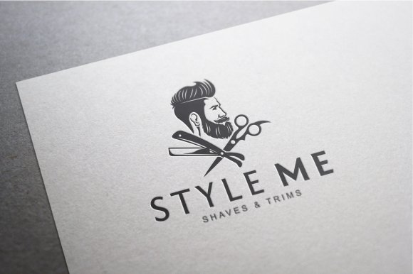 Stylish men logo for real men business.