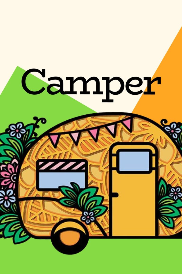 Camper SVG | 3D Layered SVG Camping – MasterBundles