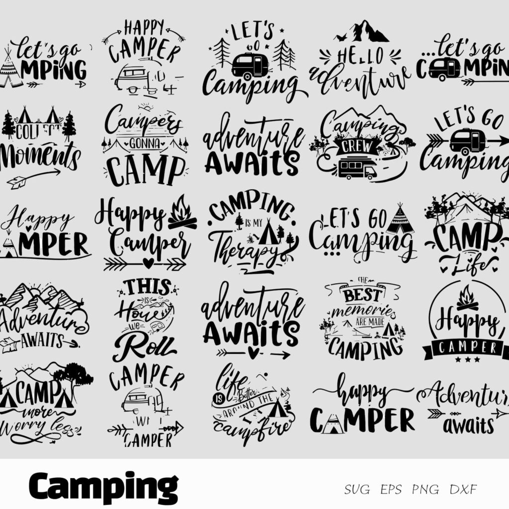 Camping SVG Files For Circuit, Camper SVG Bundle – MasterBundles