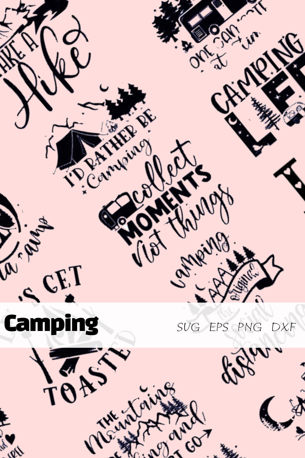 Camping Quotes SVG - preview image.