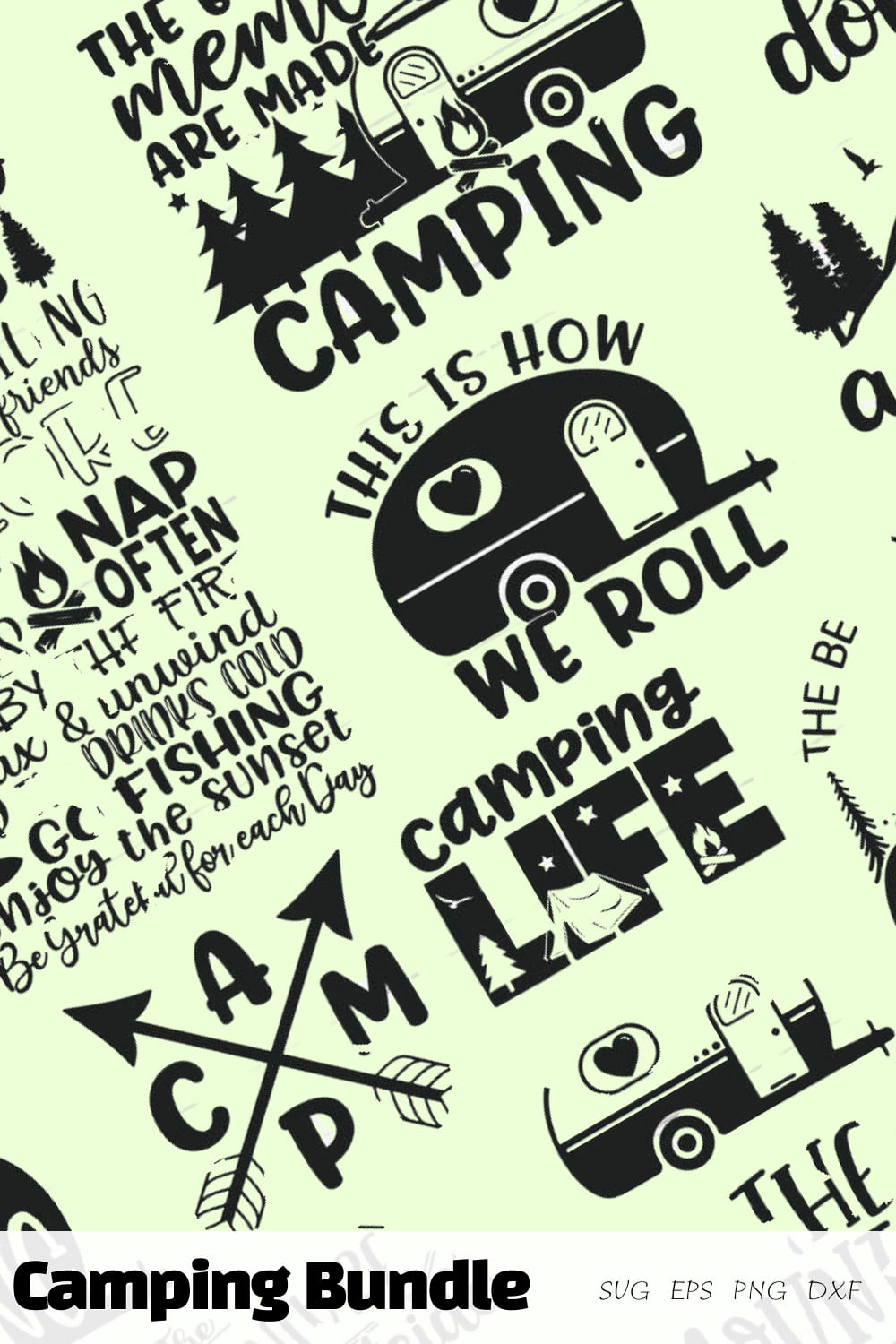 Camp Life SVG - preview image.