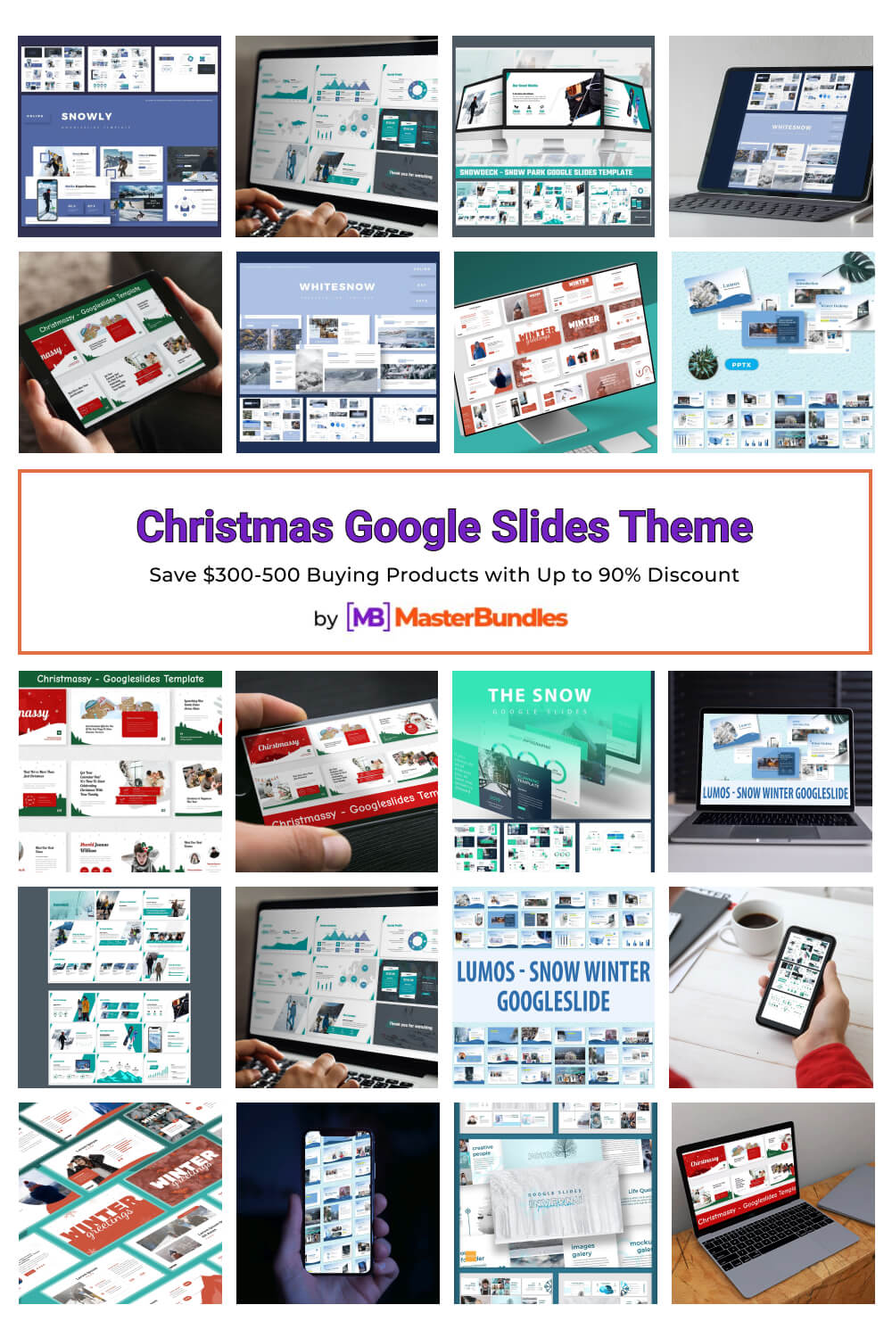 christmas google slides theme pinterest image.