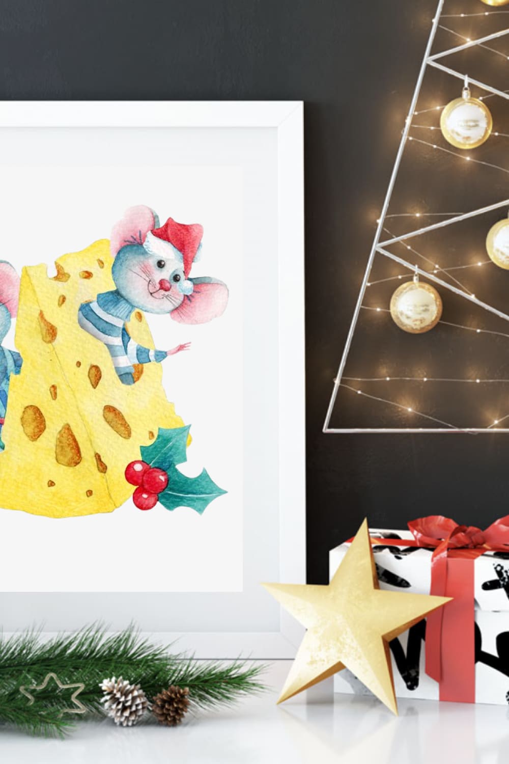 Cute illustrations will look great on your creative interior design.
