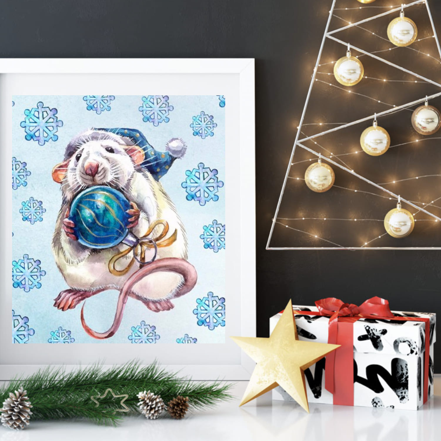 It is perfect for Christmas design, printing on fabric, greeting cards, gift tags, notebooks, posters and etc.