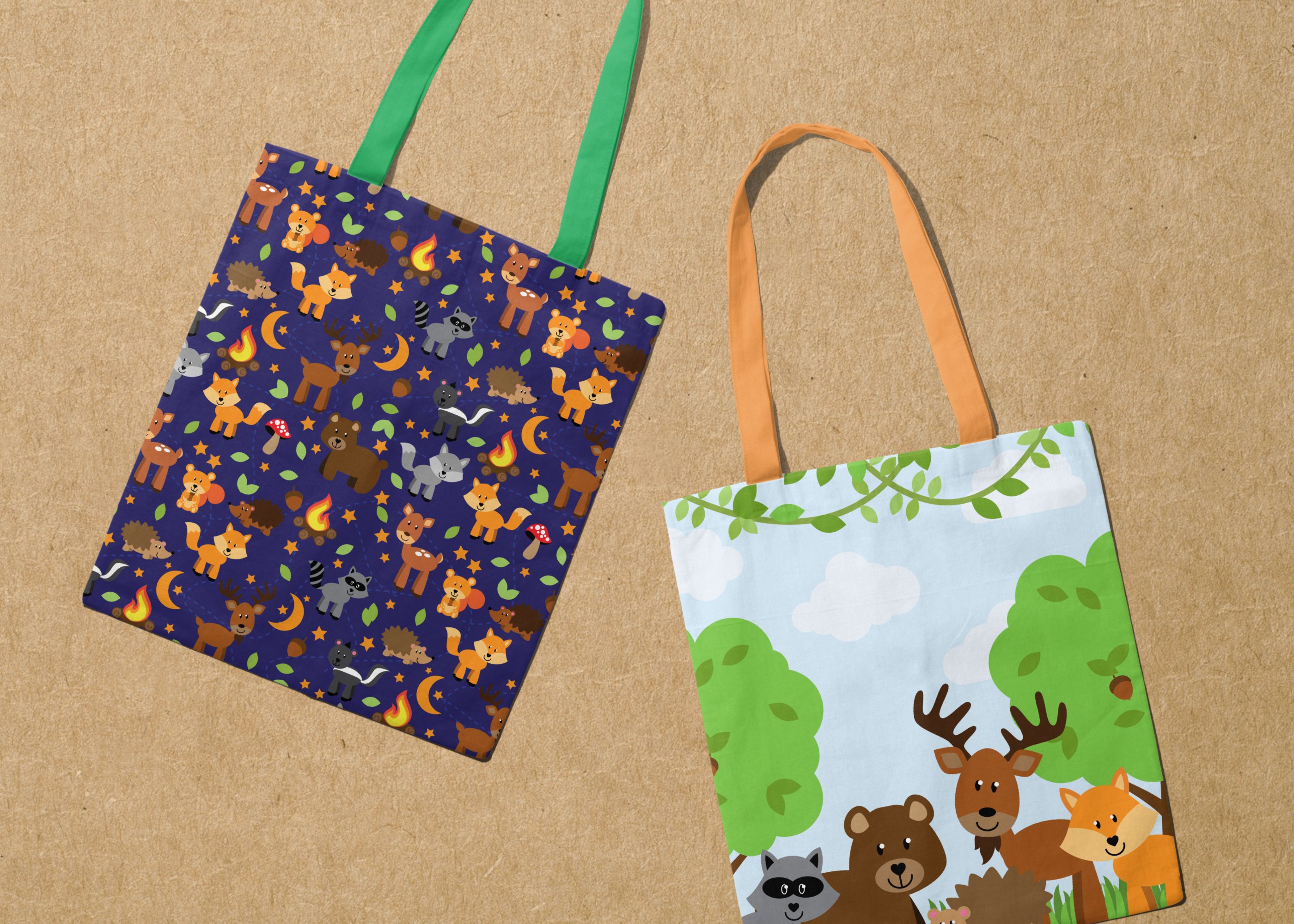 Nice illustrations for eco bag.