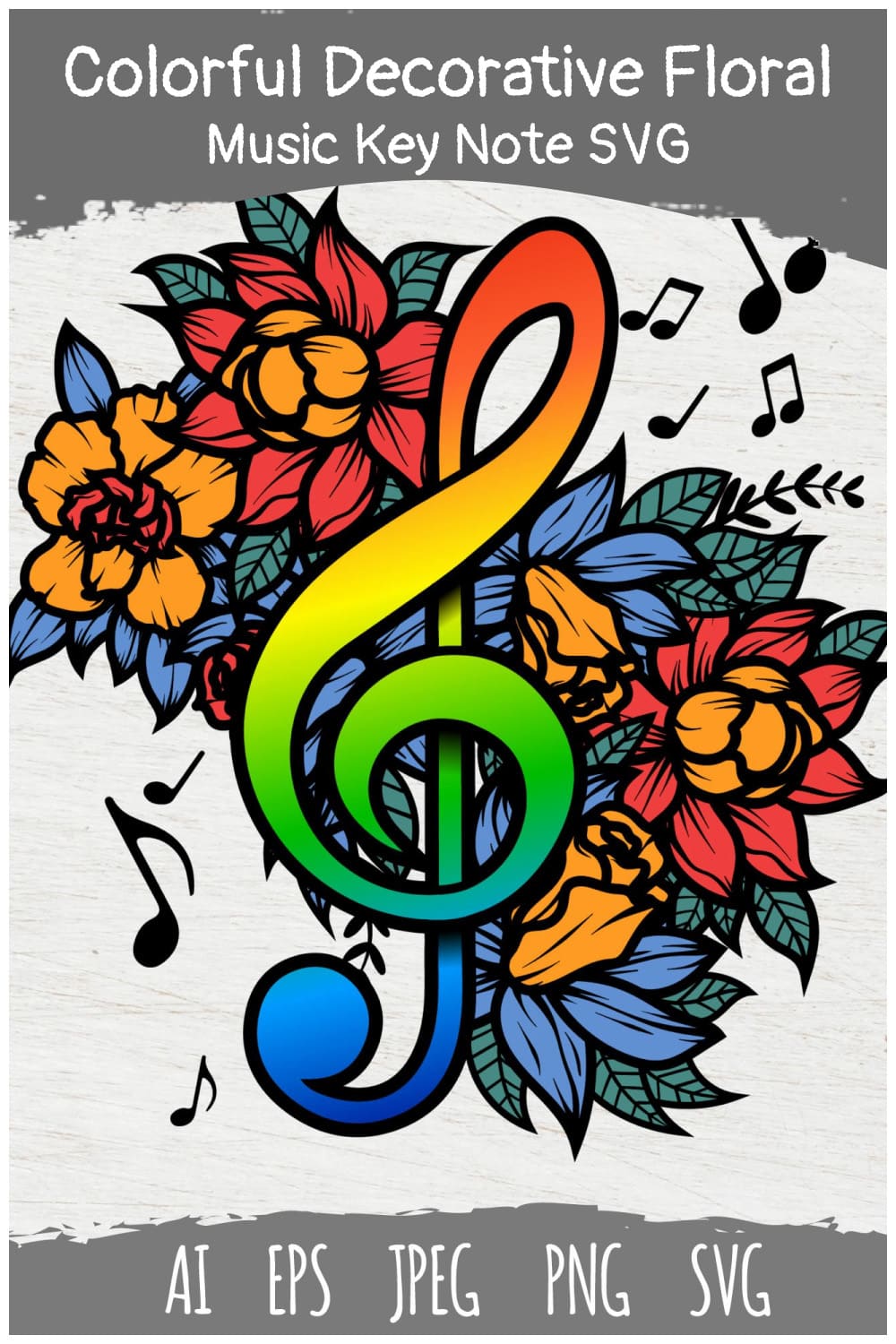 So colorful music note.