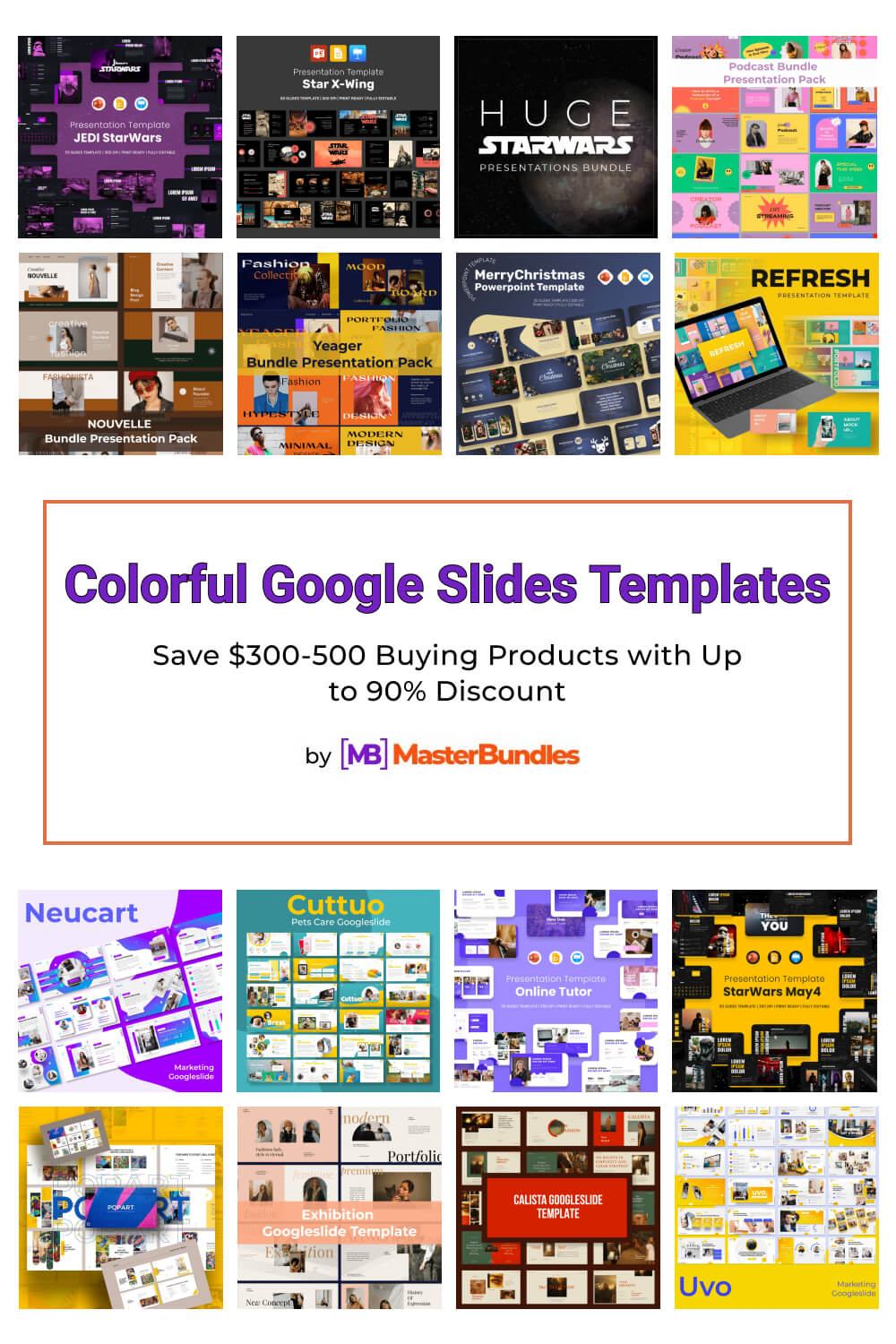colorful google slides templates pinterest image.