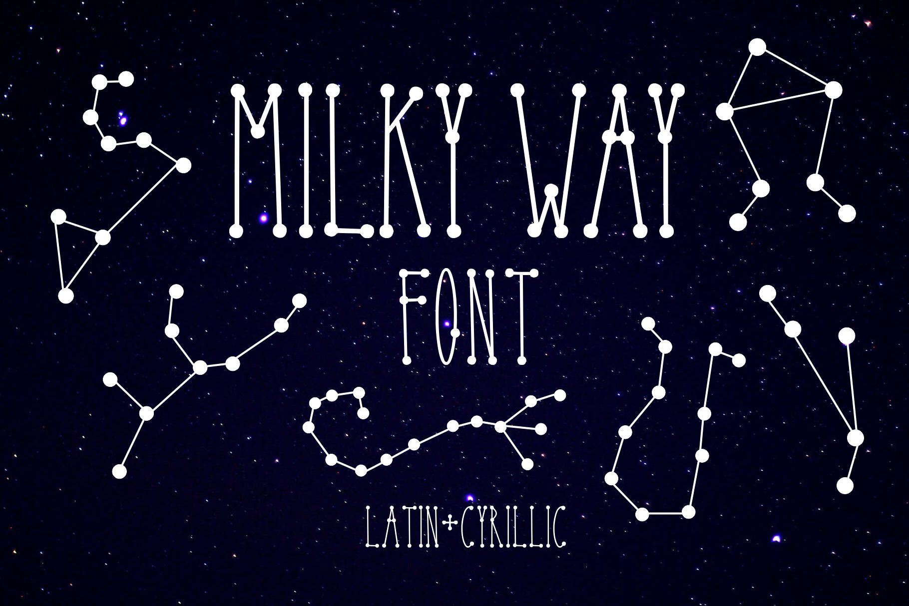 Milky Way Font - cover image.