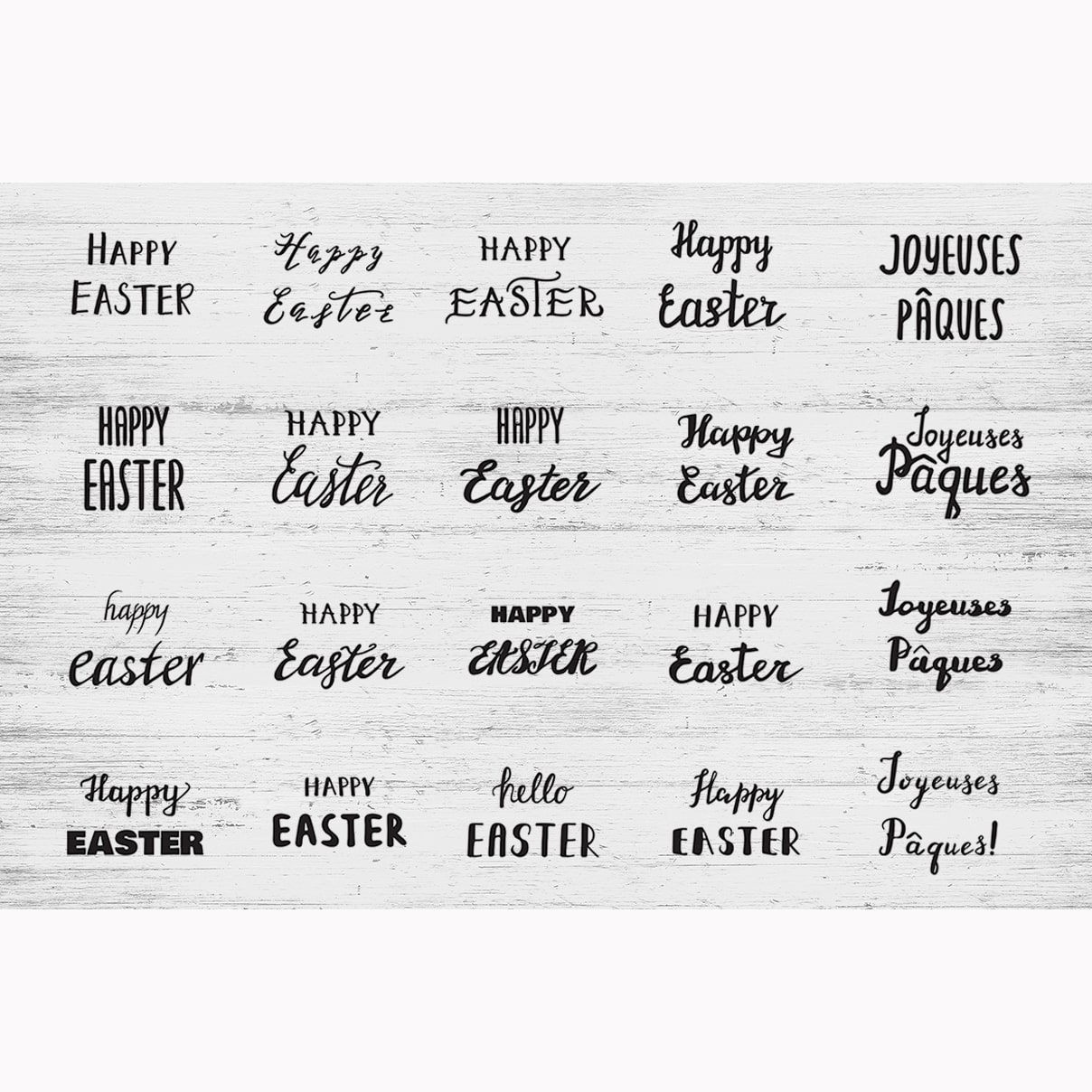 typography Vintage Easter Collection.