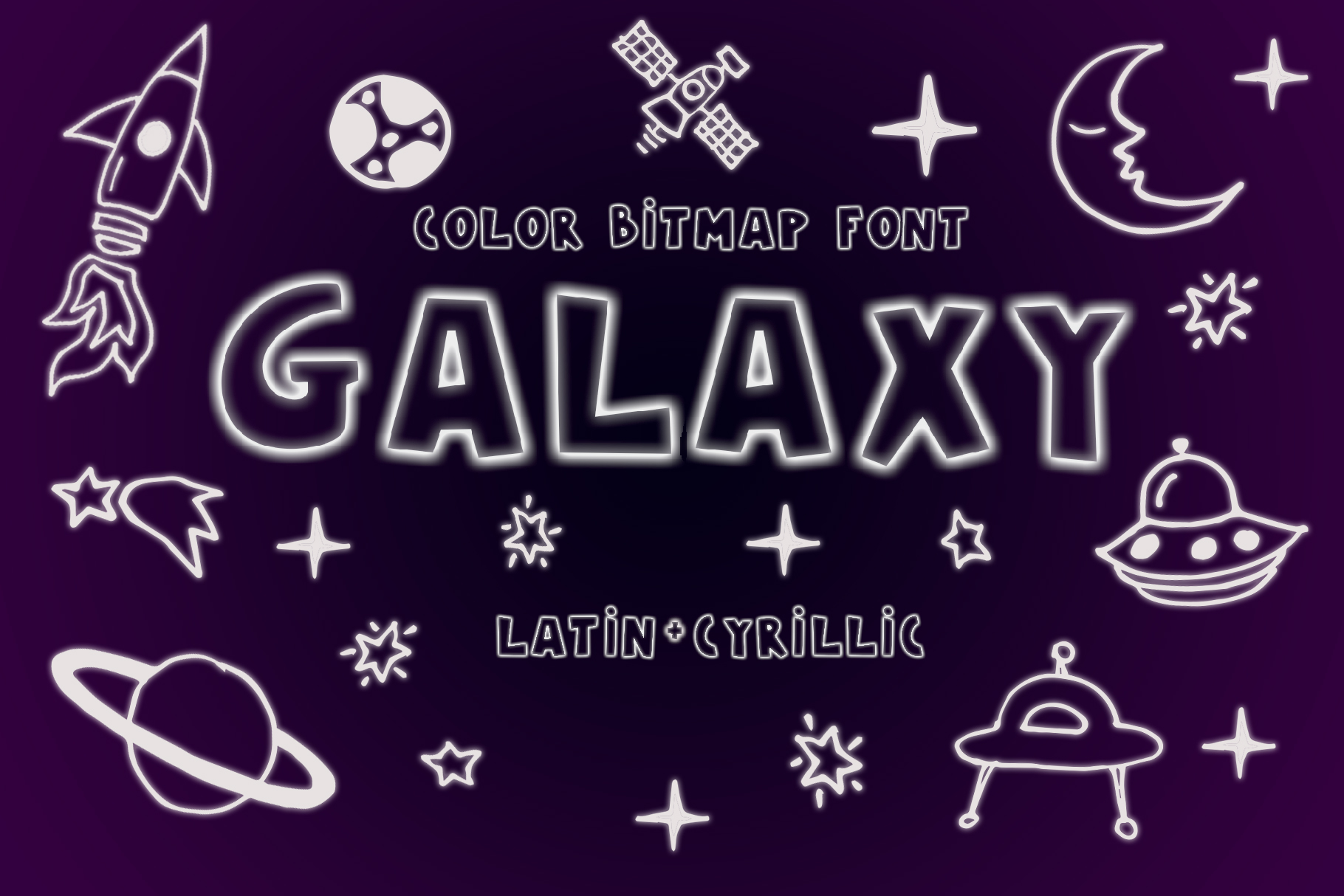 Galaxy Color Bitmap Font - cover image.