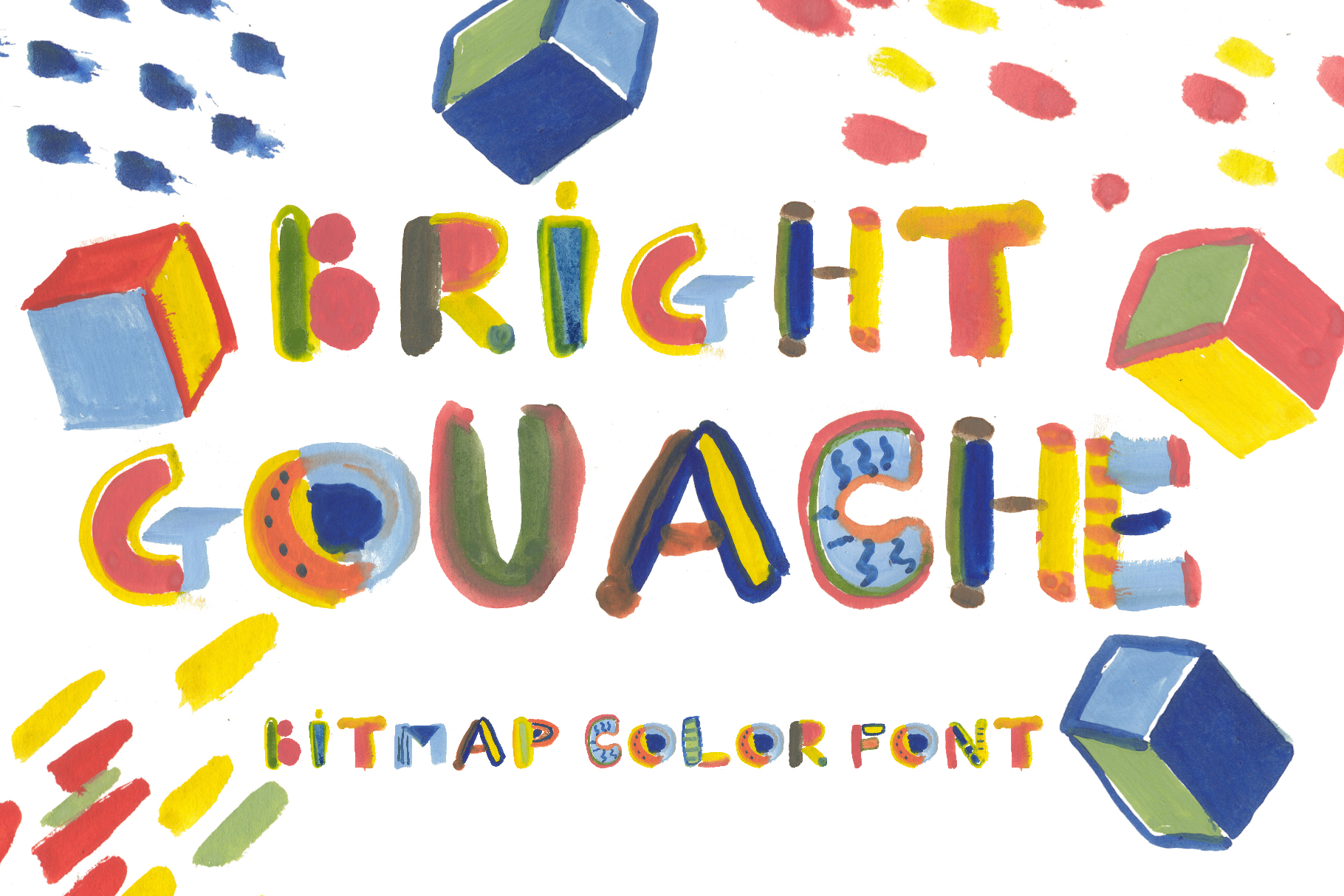 Bright Gouache Bitmap Color Font - cover image.