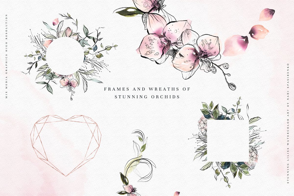 Floral graphics for your creative projects.