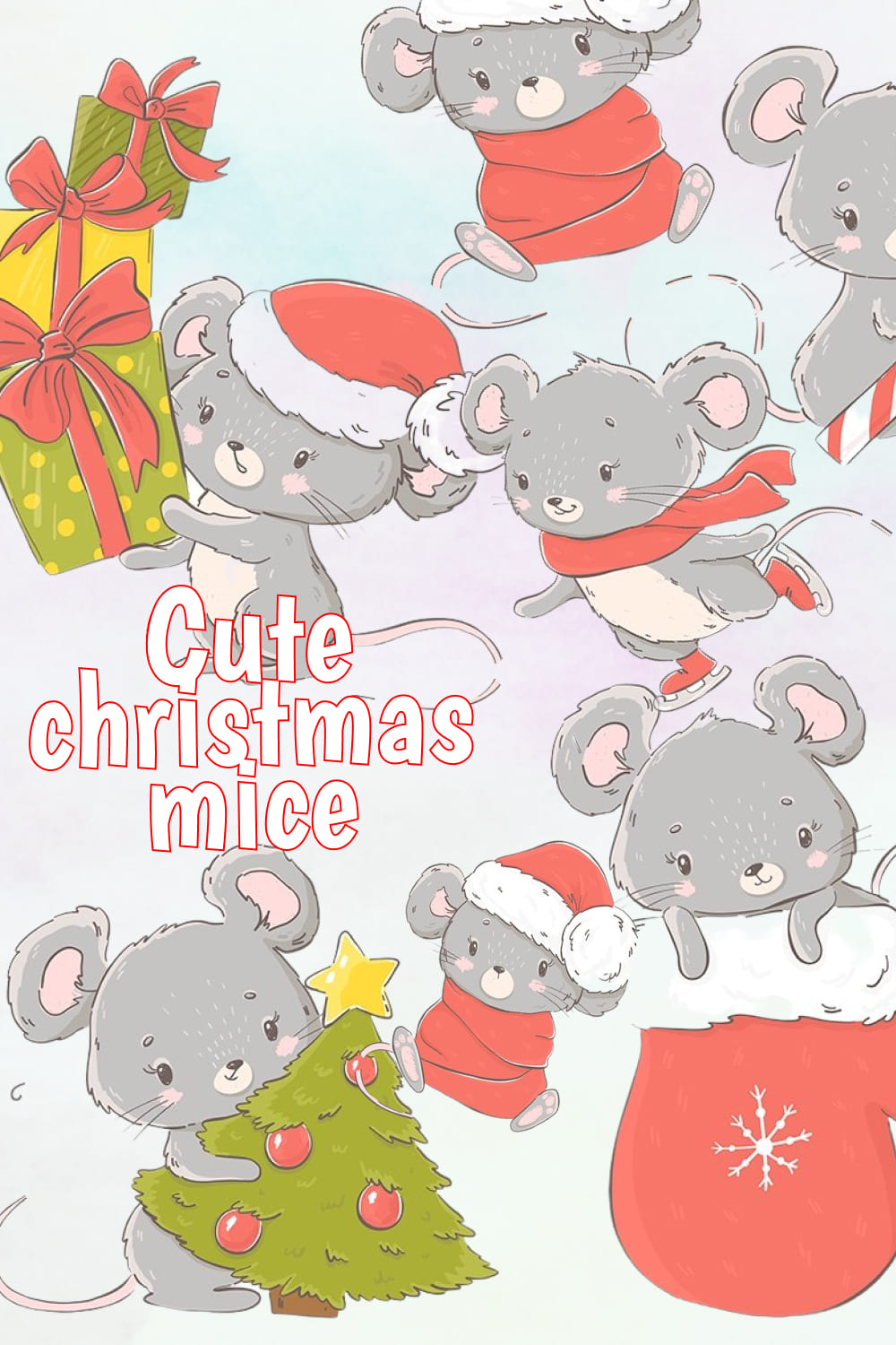 cute christmas mice 04