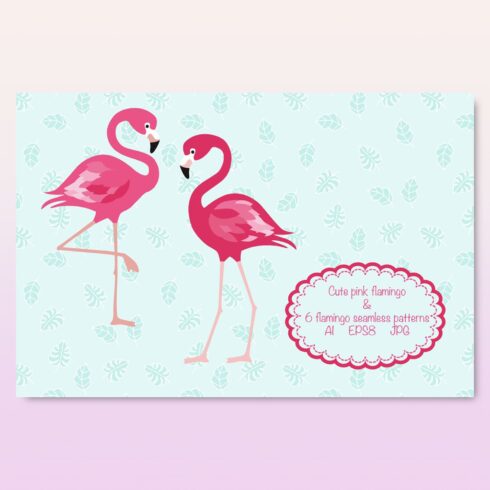 Cute pink flamingo.