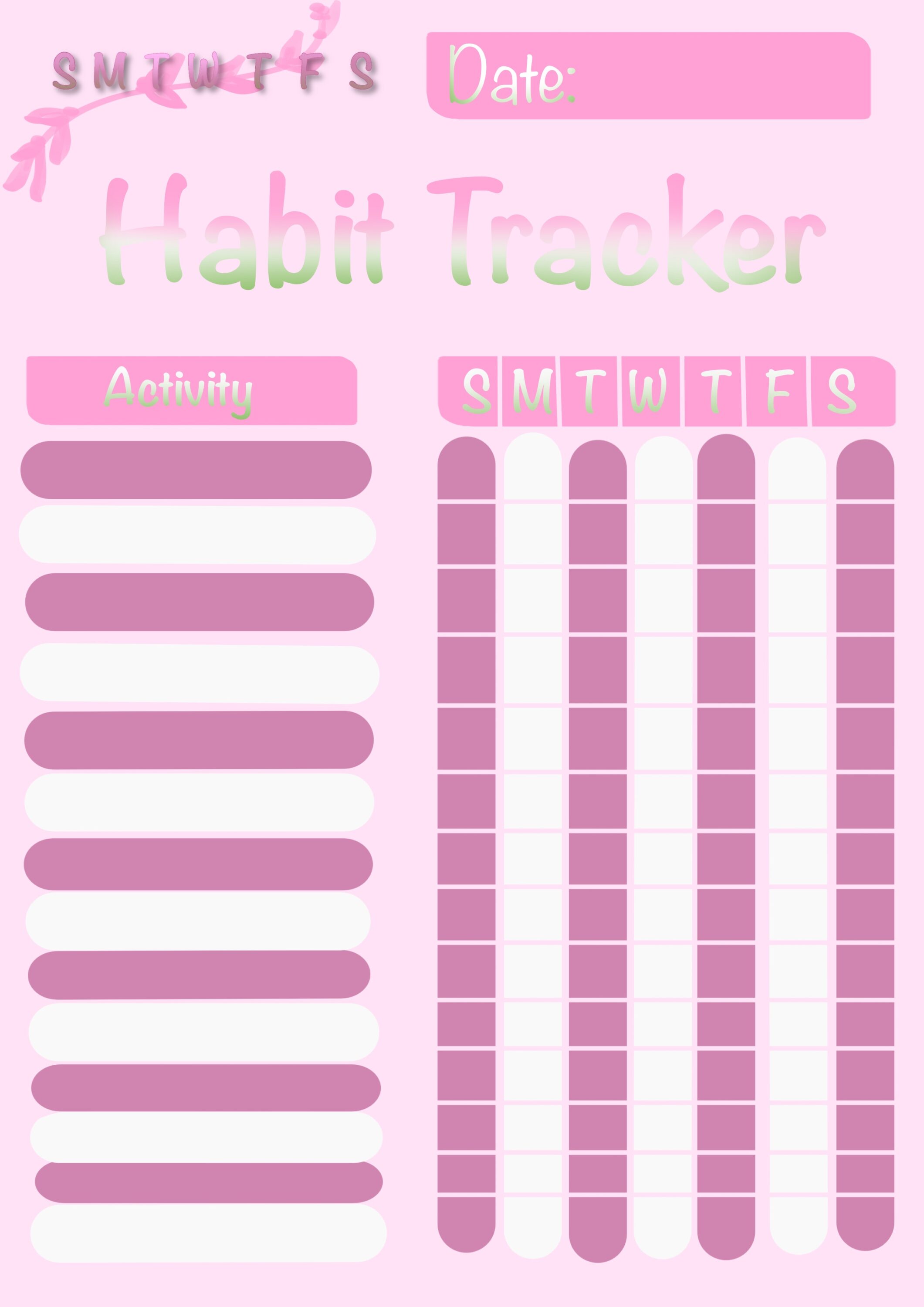 habit tracker planner.