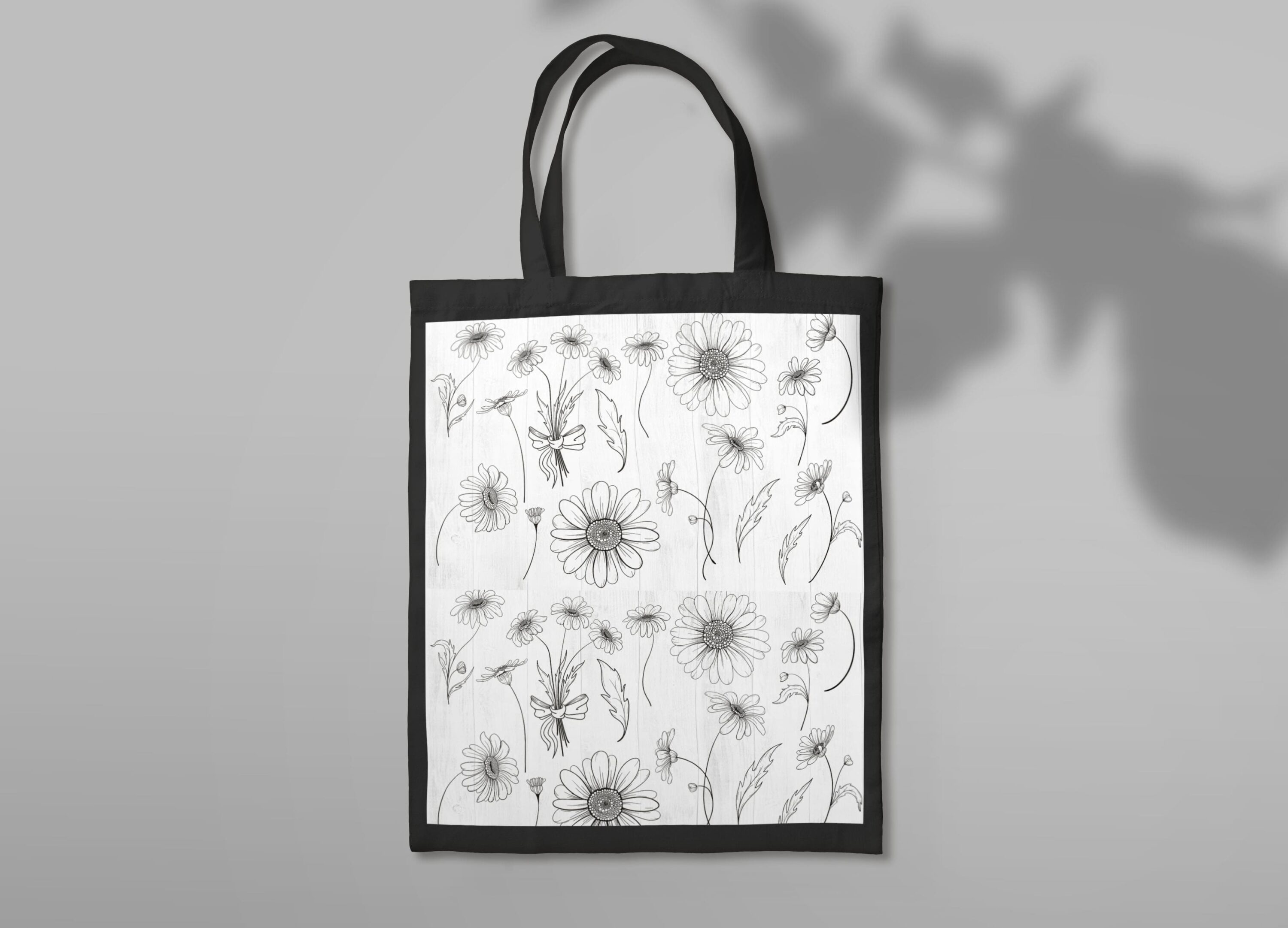 Daisy Line Art Collection - eco bag.