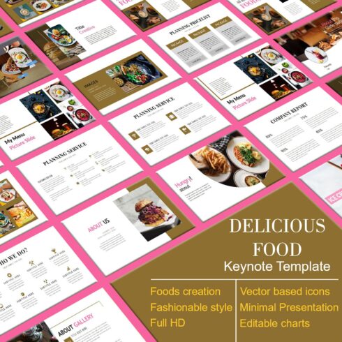 Delicious food keynote template.