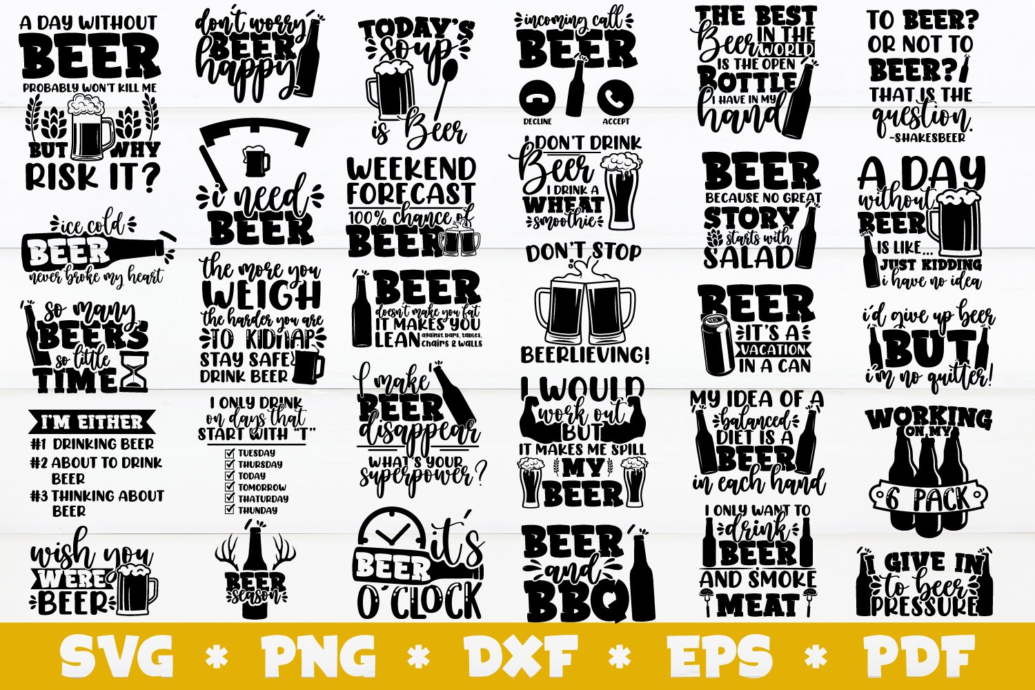 Huge laconic set with beer phrases.