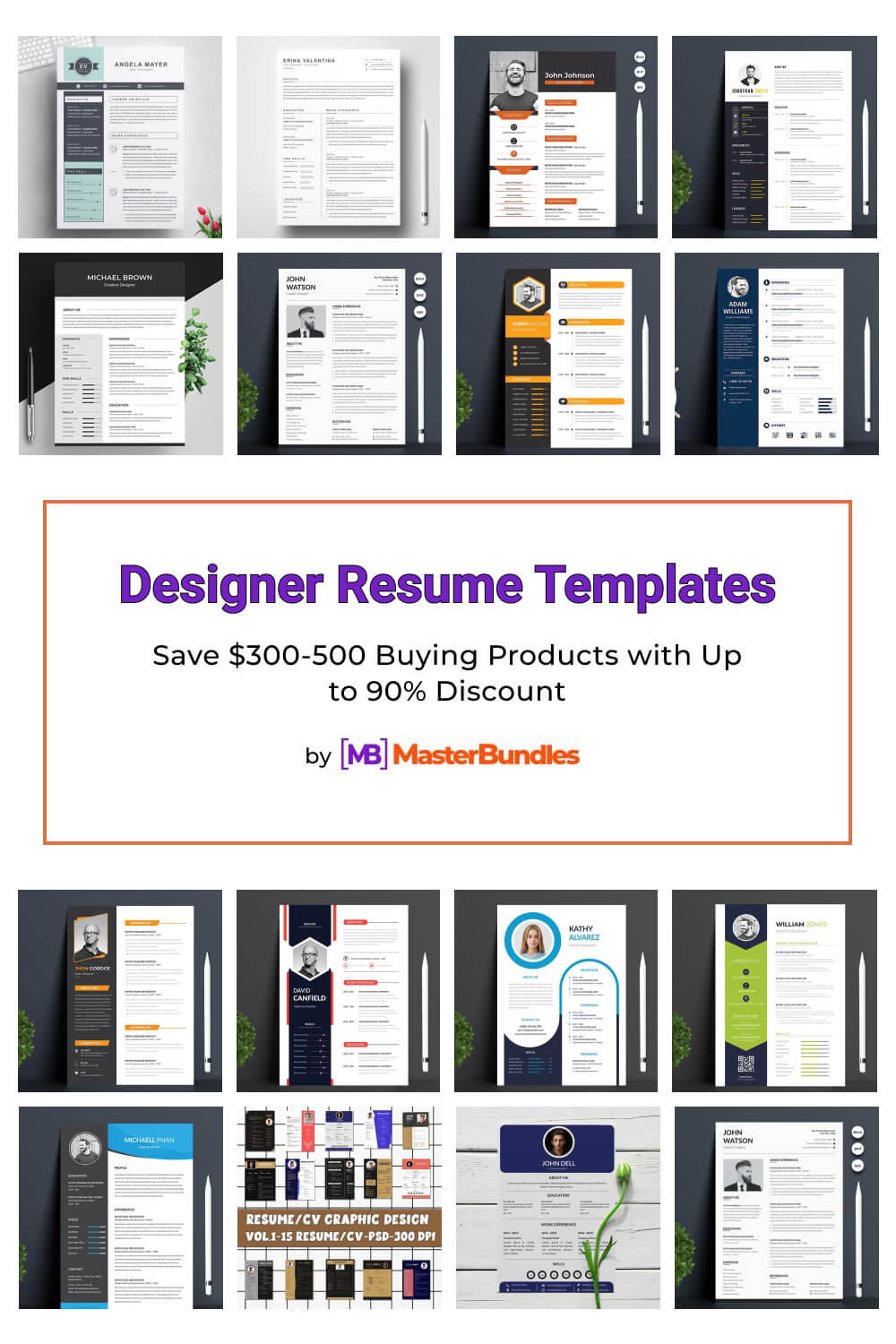 designer resume templates pinterest image.