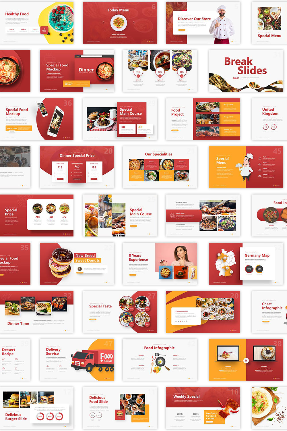 Colorful template for food presentation.