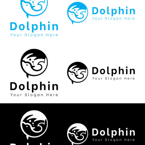 Dolphin Logo Template.
