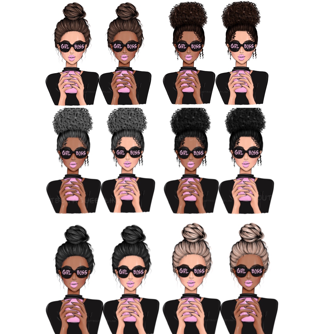 Boss Girl Life Clipart PNG, Coffee PNG, Coffee Girl
