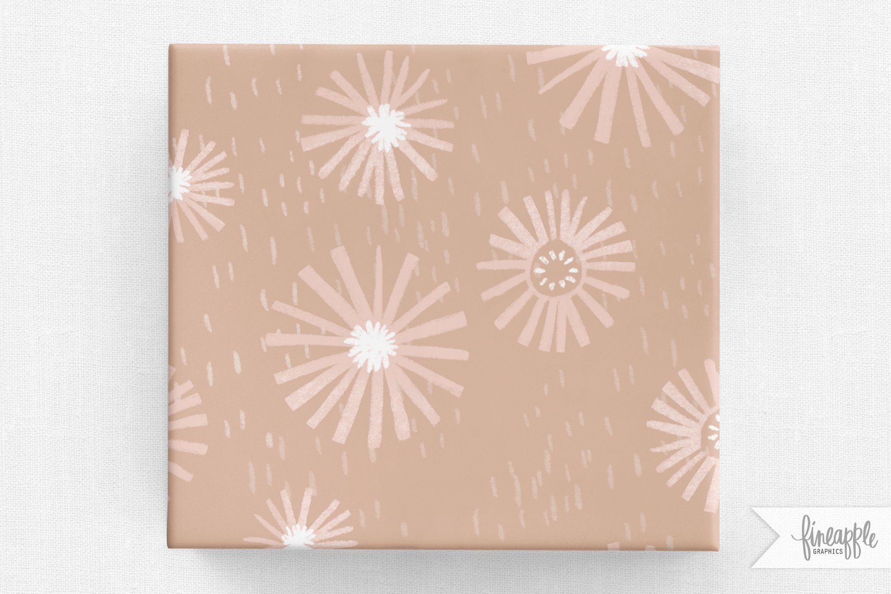 Beige wrapper paper with starts.