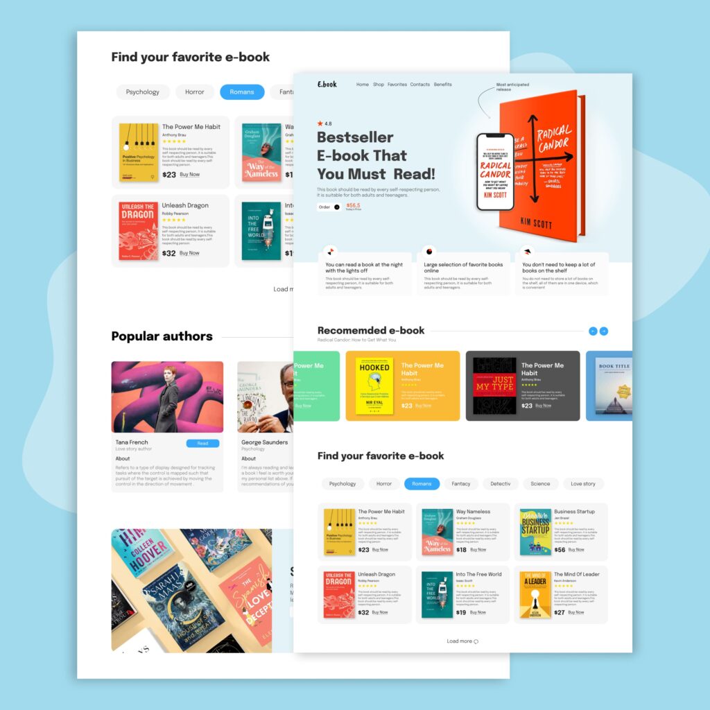 Modern Ebook Landing Page Template – MasterBundles