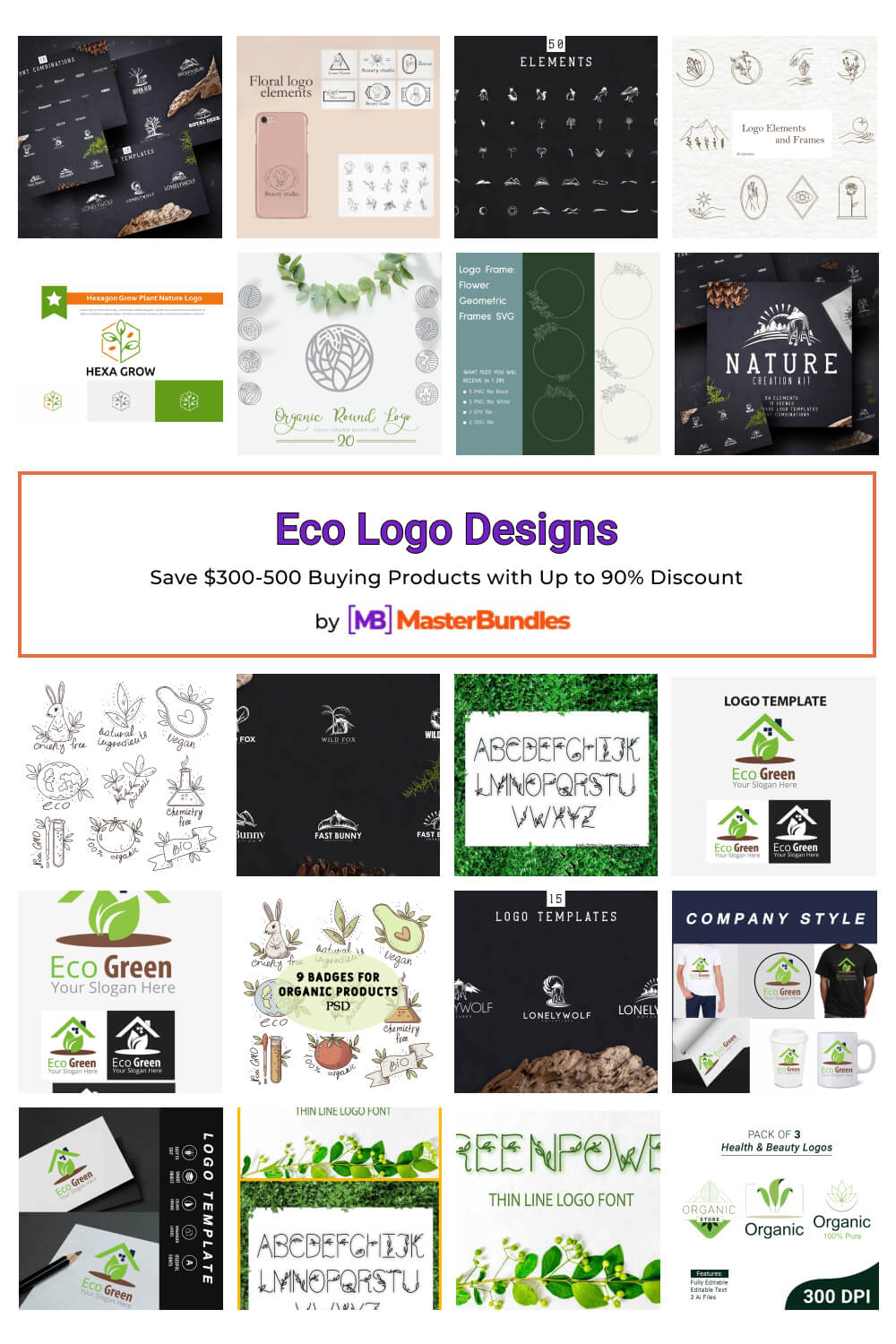 eco logo designs pinterest image.