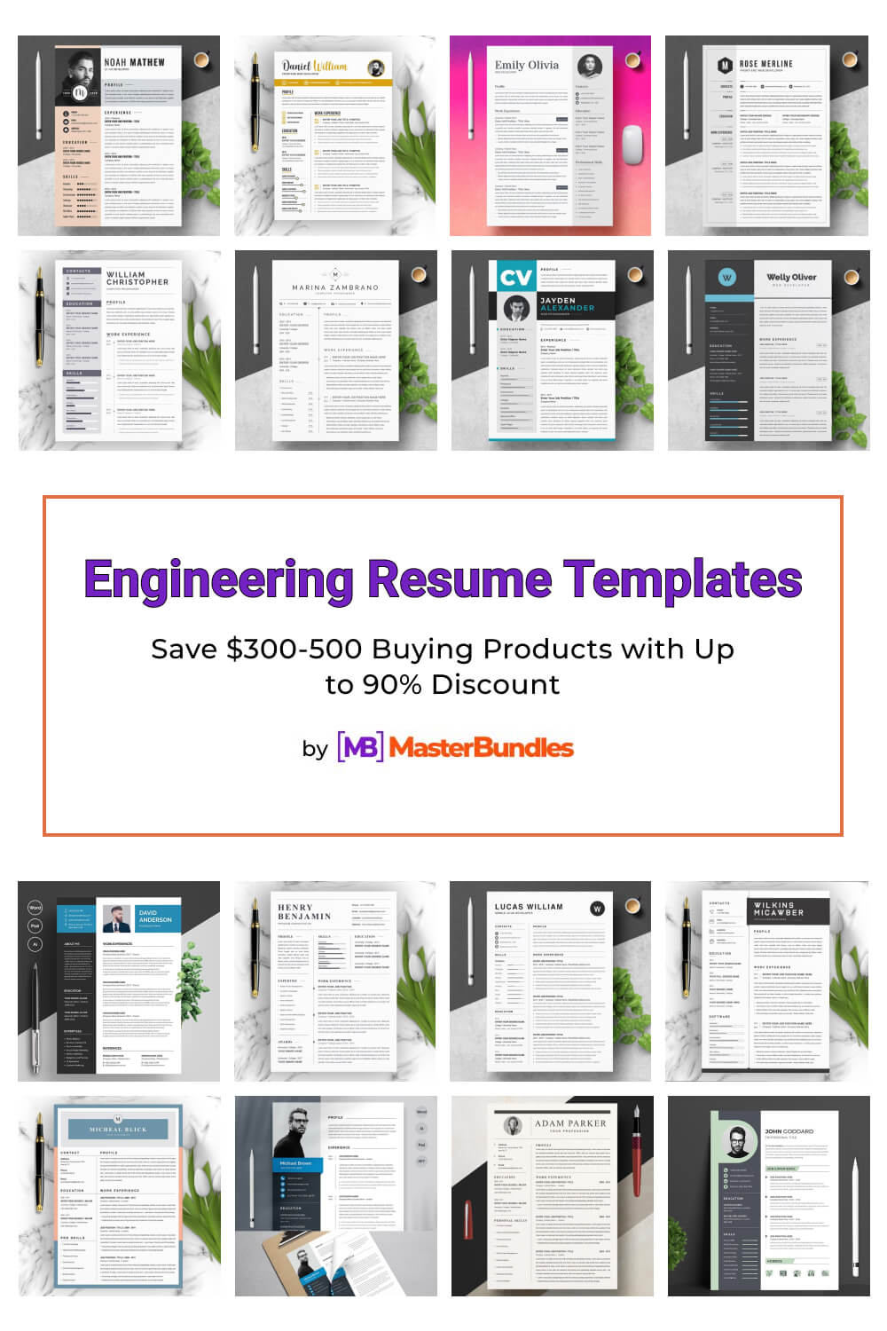 engineering resume templates pinterest image.