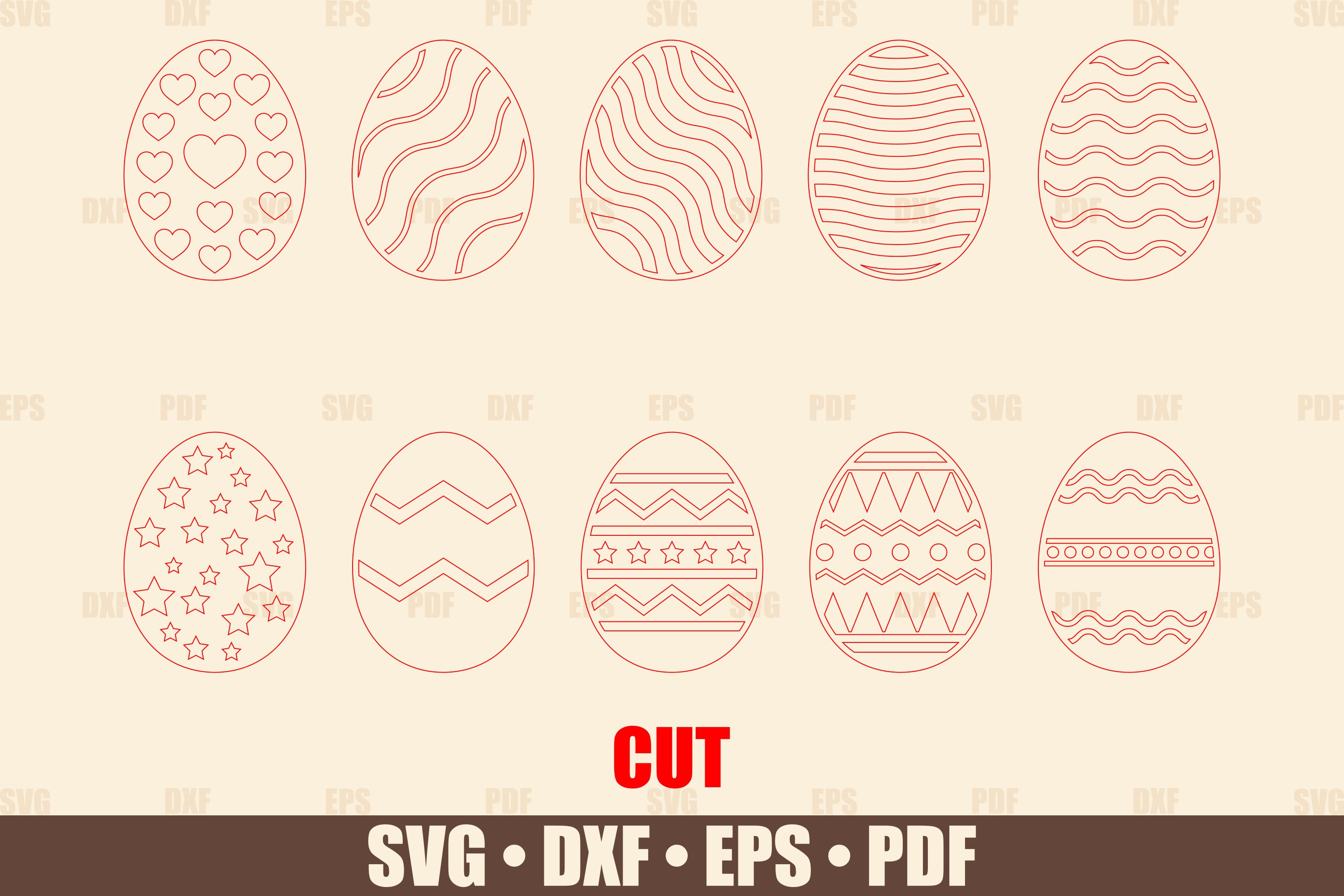 Diverse of eggs print.
