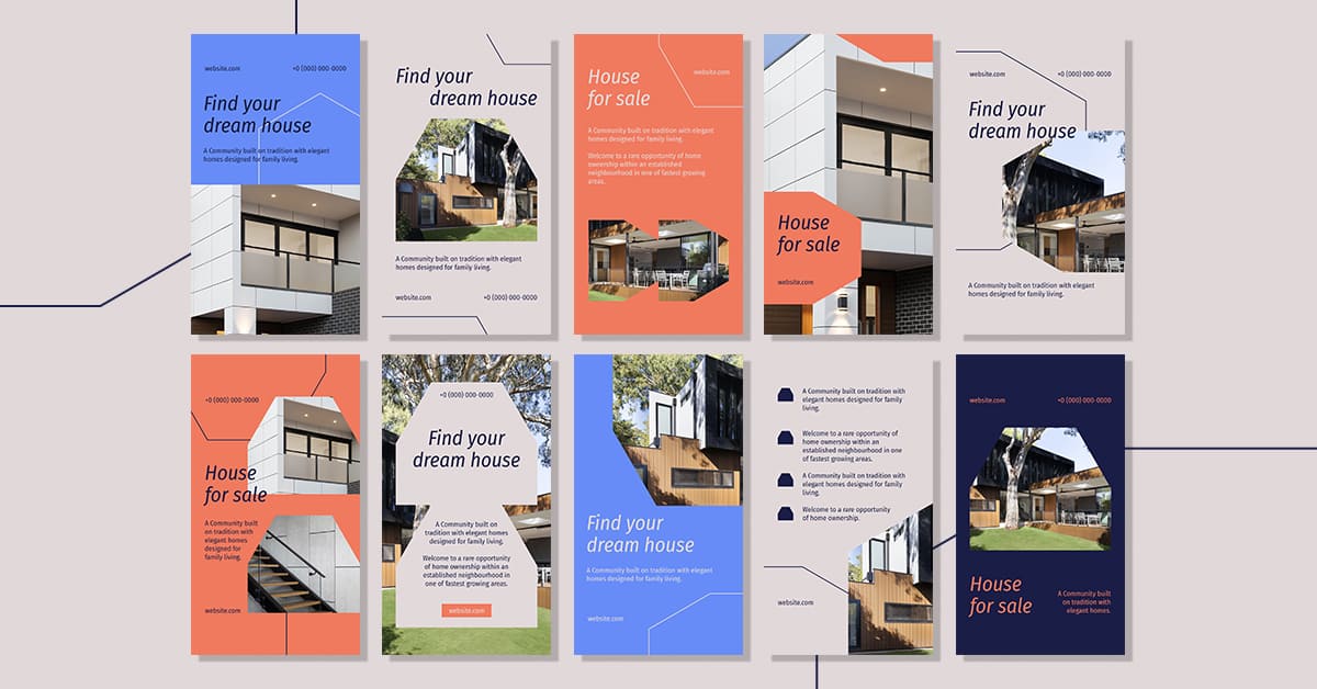 10 Real Estate Instagram Story Templates.