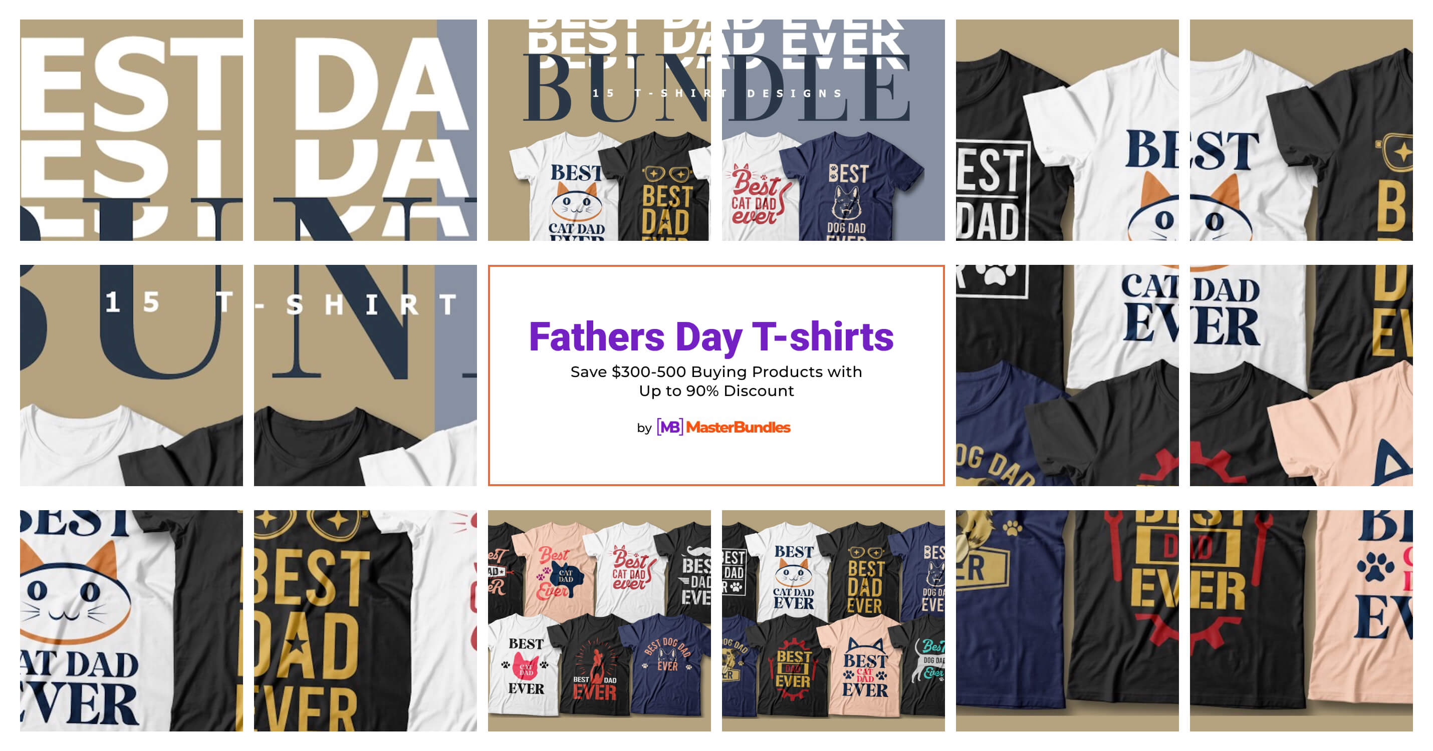 6+ Fathers Day T-shirts Designs 2023: Premium Products & Bundles - [MB]