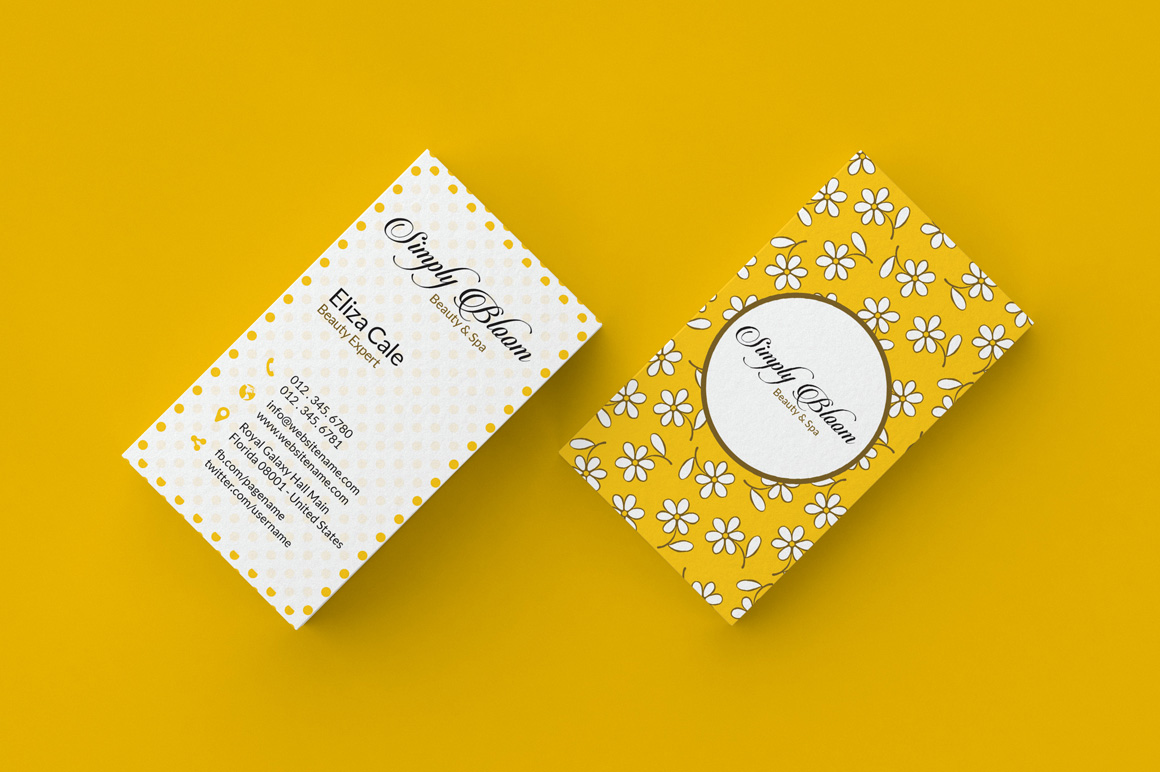floral business card.