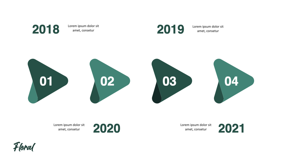 Creative green infographic that looks like small envelopes.