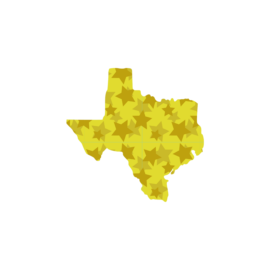 Gold Star Clip Art - 50 Images of All 50 States