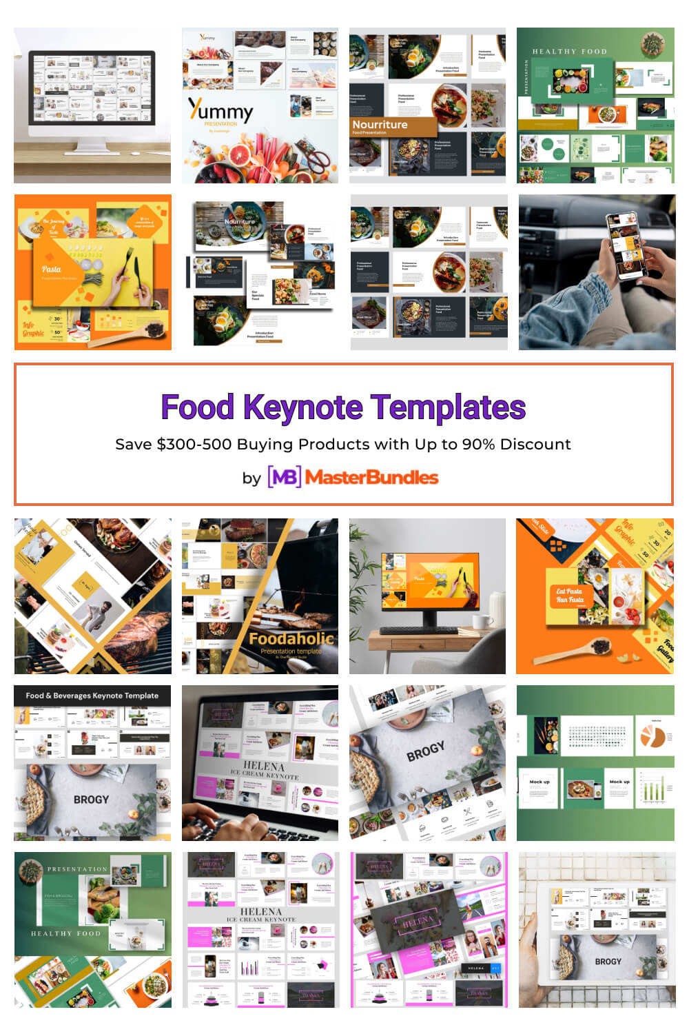 food keynote templates pinterest image.