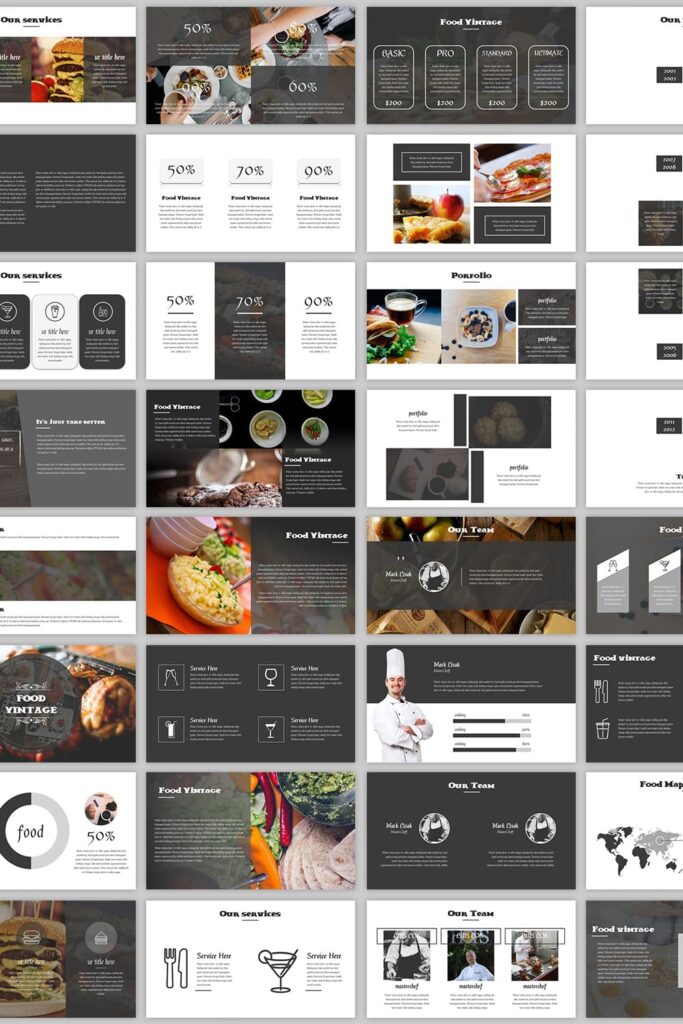 Food Vintage Powerpoint Template – MasterBundles