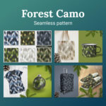 Forest Camo, seamless pattern.