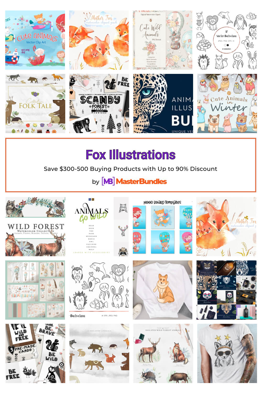 fox illustrations pinterest image.