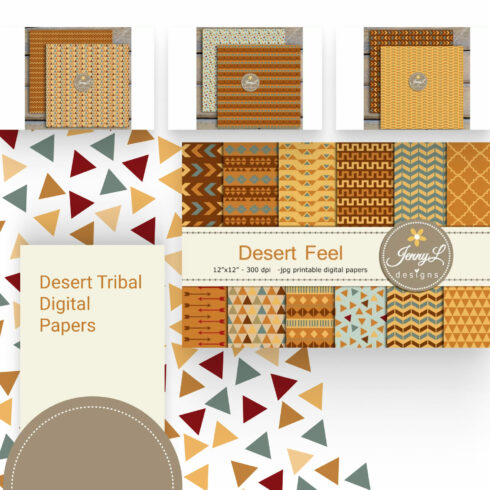 Desert Tribal Digital Papers.